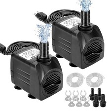 2 Packs 550GPH Submersible Pump 30W Ultra Quiet Fountain Water Pump, 2000L/H