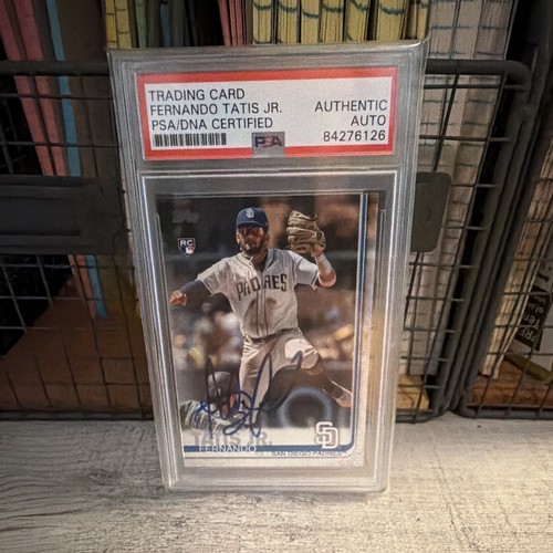 Topps 2019 Fernando Tatis Jr RC Auto #410 Padres PSA Auth 84276126