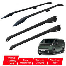Roof Side Rails And Cross Bars Aluminium Black For Kia PV5 25-26