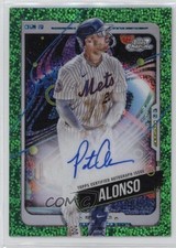 2024 Topps Cosmic Chrome Green Space Dust Refractor /75 Pete Alonso Auto 0l2