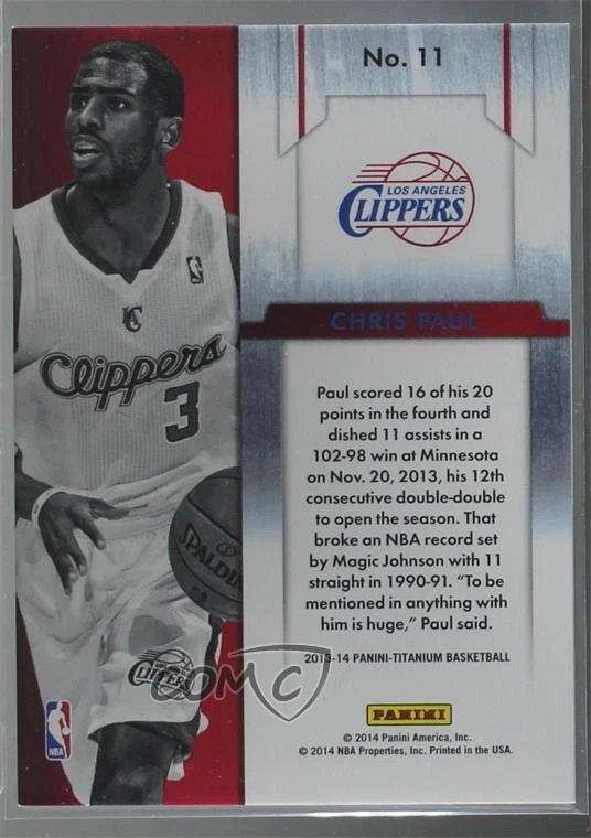 2013-14 Panini Titanium Titans /199 Chris Paul #11 - Image 2 of 2