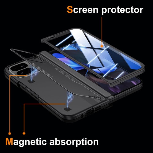 Google Pixel 9 Pro Fold Case: Slim Stand, Displayschutzfolie, Wireless Charging - Bild 8 von 8