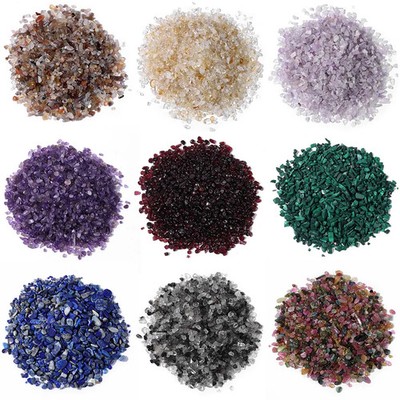 3-5mm Natural Crystal Quartz Chips Raw Labradorite Lapis Agate Strand Findings
