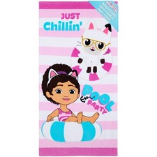 Gabby's Dollhouse Girls Beach Towel 140 x 70cm Comfort Soft Summer Lounging