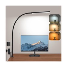 Led Desk Lamp for Home Office, Eye-Caring Desk Light with Clamp, Clip on Ligh...