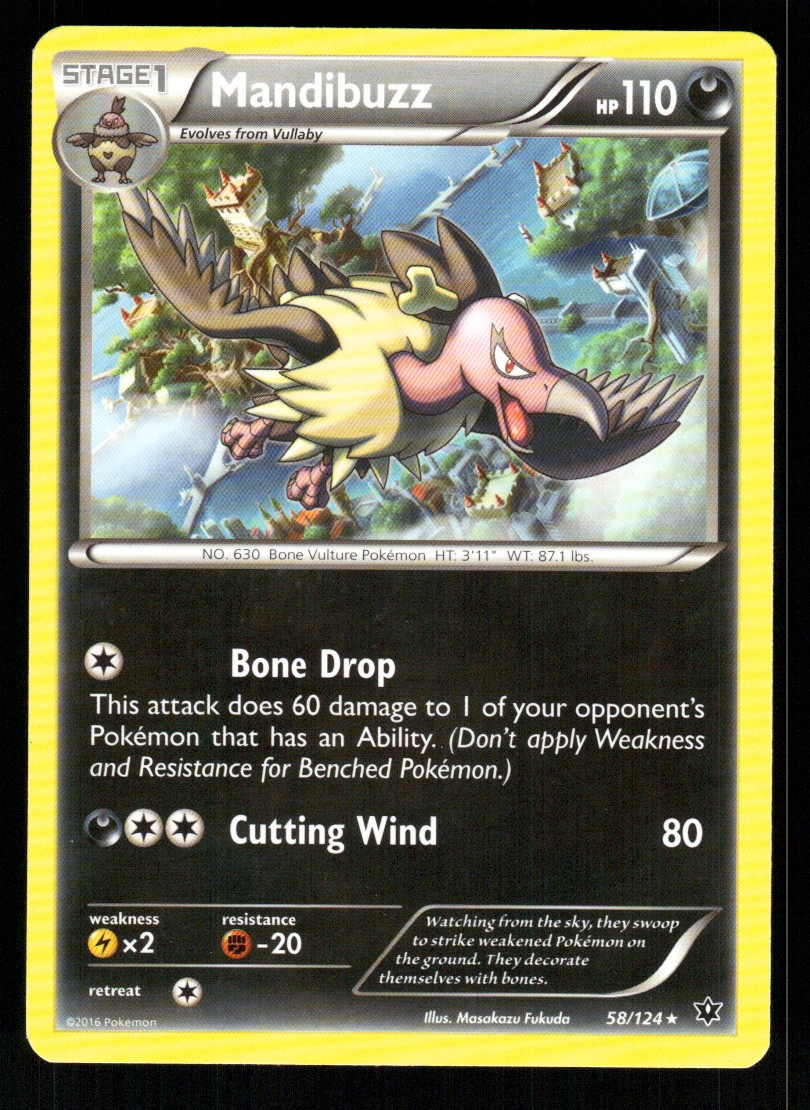 Mandibuzz 58/124 XY Fates Collide Rare NM