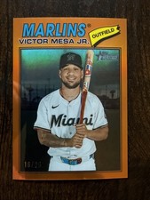 2026 Topps Heritage Victor Mesa Jr Orange 16/25 #257 Miami Marlins