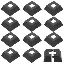 Post Skirt, 12pcs 20x20mm Plastic Base Cover Trim Skirt,70x70mm(Overall)