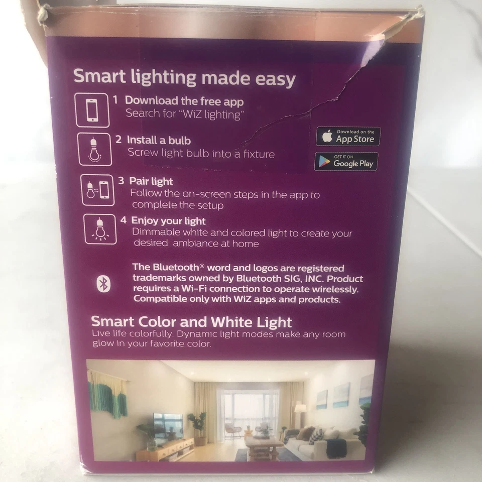 Philips 75-Watt Equivalent PAR30S Smart Wi-Fi LED Color Changing Light Bulb 1pk - Image 3 of 4