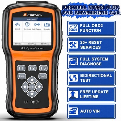 FOXWELL NT530 Plus Bidirektionaler OBD2-Scanner Allsystem-Diagnosegerät für BMW
