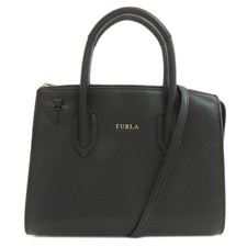 Furla 2WAY Handbag Leather Ladies Used  Furla from Japan