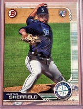 Justus Sheffield 2019 Bowman #12 RC Rookie Seattle Mariners MLB Baseball Card. rookie card picture