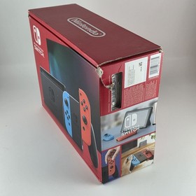 Nintendo Switch with Neon Blue Red Joy-Con V2 Open Box Never Used