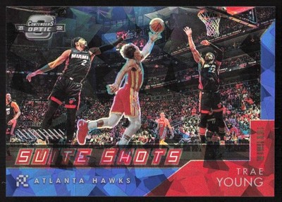 2022-23 CONTENDERS OPTIC SUITE SHOTS RED ICE TRAE YOUNG 21/75 ATLANTA HAWKS #22