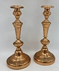 Antique pair of french candlesticks 19th century copper