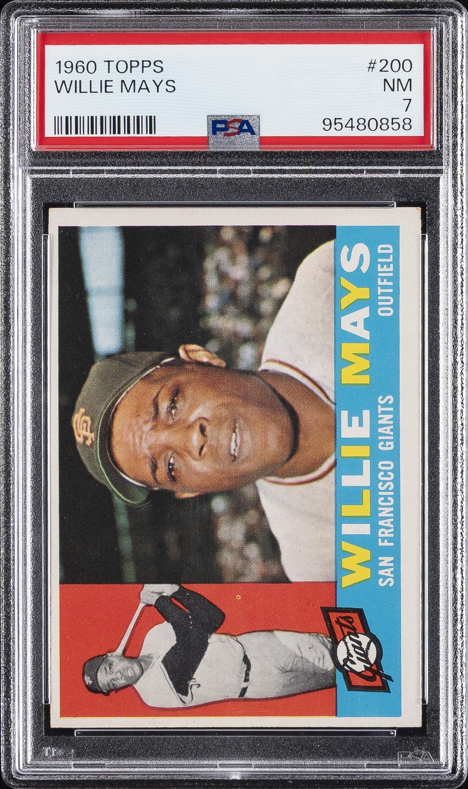 1960 TOPPS #200 WILLIE MAYS PSA 7
