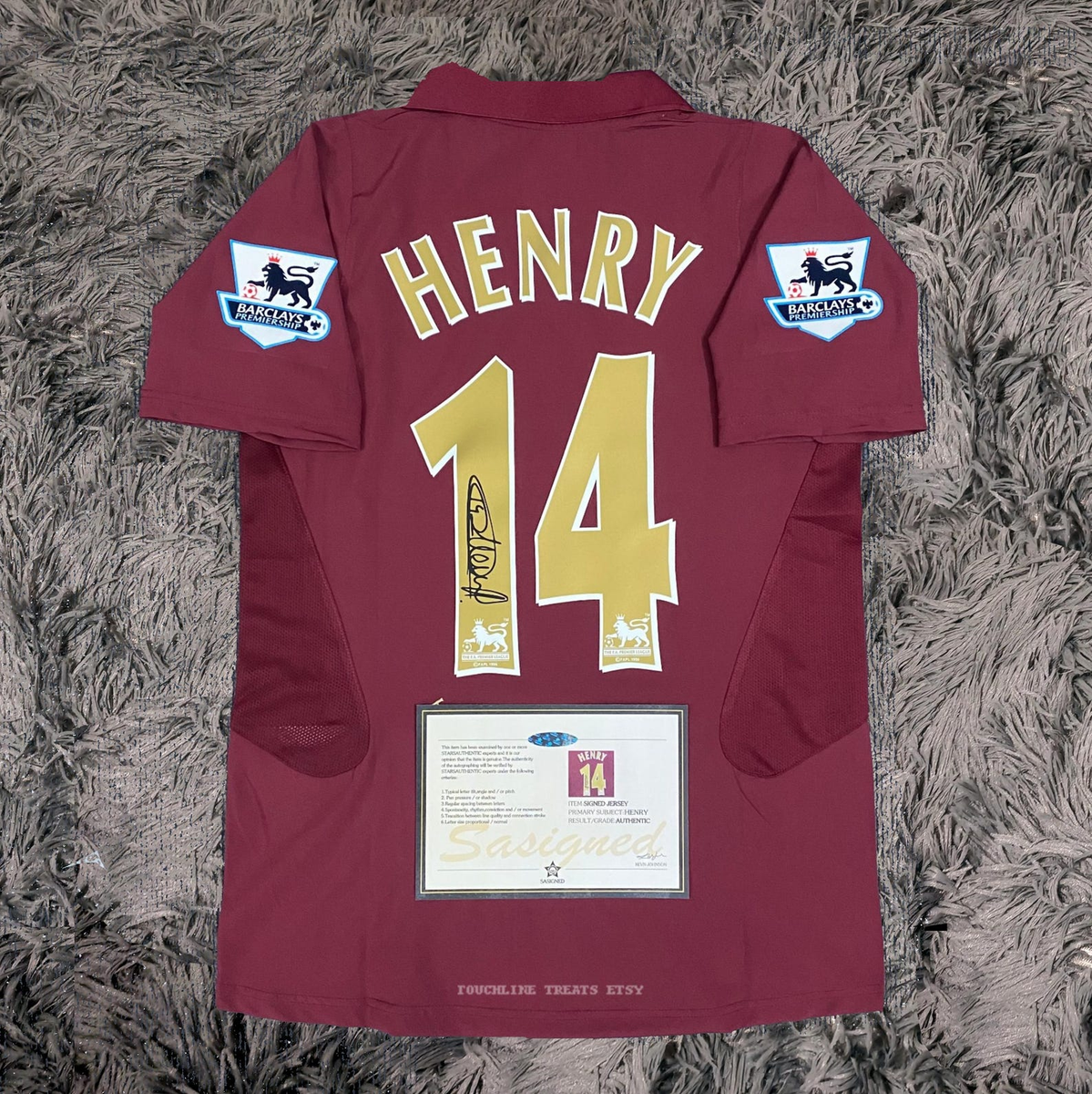 Thierry Henry SIGNED Arsenal 05/06 Home Jersey/Shirt - COA - 2005