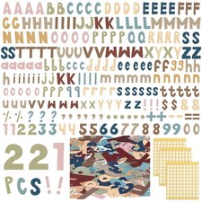 221 Pcs Classroom Bulletin Board Letters, Colorful Alphabet Cutouts Number an...