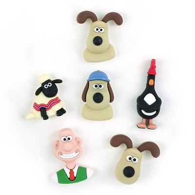 Wallace & Gromit - Rubber Magnet Set of 6 Characters | eBay