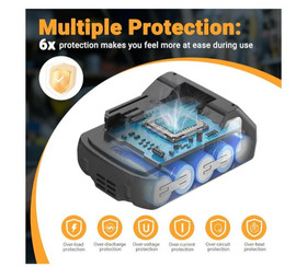 2-Pack 3000mAh 18 Volt Lithium Batteries Compatible with Hitachi Models