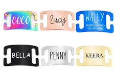 Custom Engraved Easy-On Slide On Dog Tag for Collars - Pet Tags Silent No-Jingle