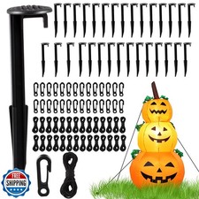 30 Sets Inflatable Stakes and Tether, 30 Pcs 5.7" Heavy Duty Tent Stakes with