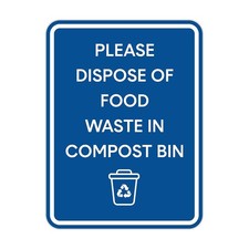 Portrait Round Plus Please Dispose Of Food Waste In Compost Bin Wall Sign