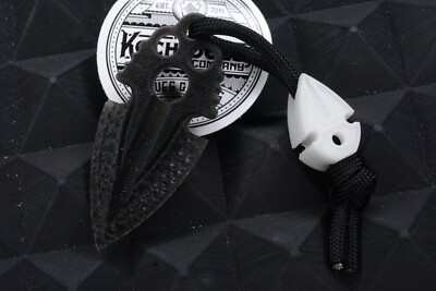 NEW Koch Tools  Artifakt  Arrowhead Pry Bar Black G-10 w/ White Artifakt Bead