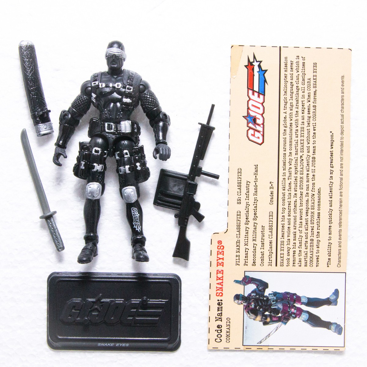 2002 Hasbro G.I. Joe vs. Cobra SNAKE EYES v14 Action Figure