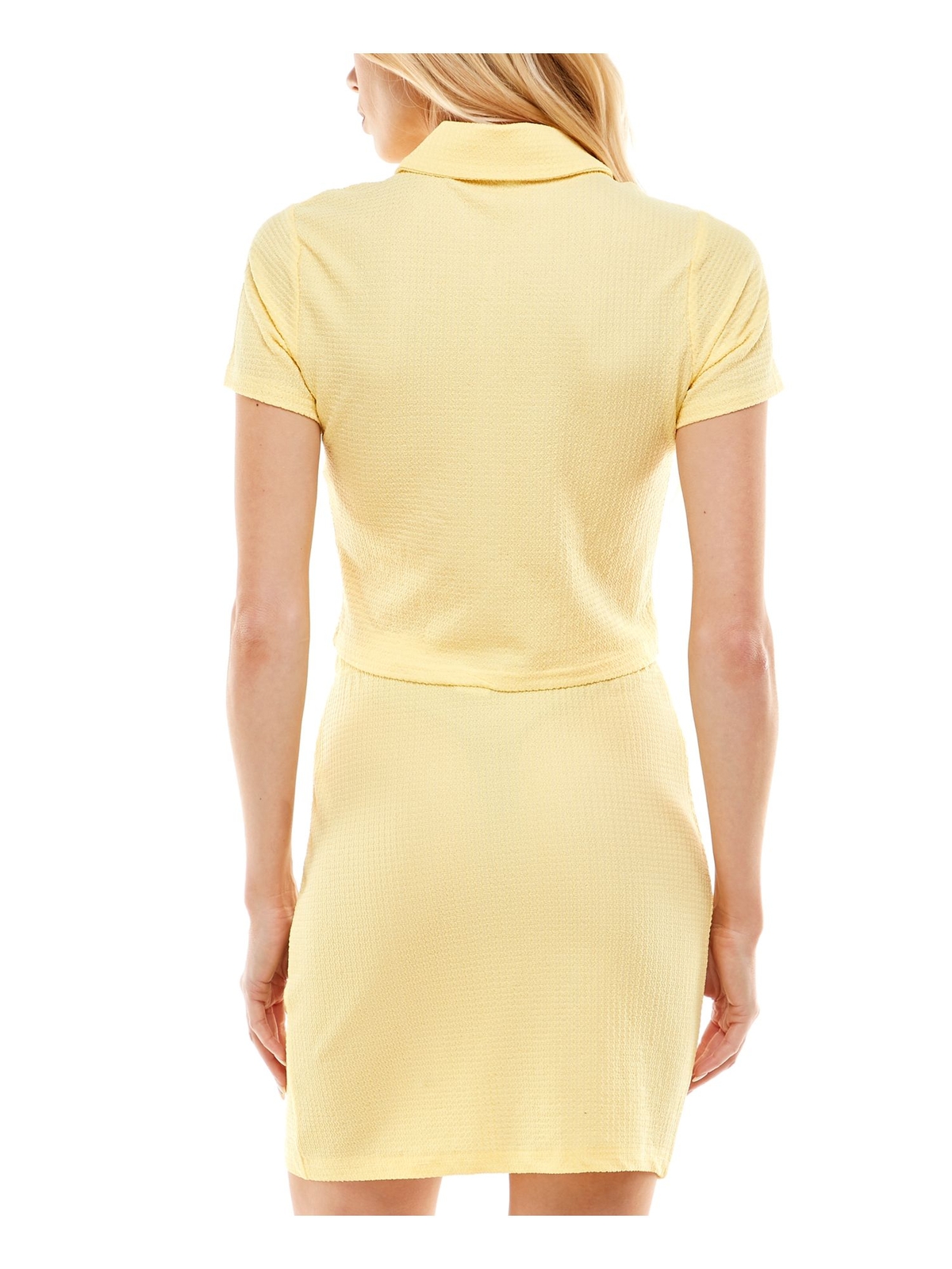 ULTRA FLIRT Womens Yellow Short Sleeve Above The Knee Body Con Dress Juniors XL eBay