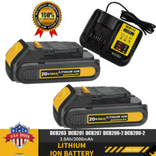 20V FOR DEWALT 20 Volt MAX Lithium-Ion Battery  DCB207 DCB201 DCB206-2