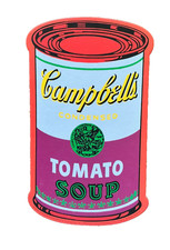 Andy Warhol Tomato Soup Can Mini Print  (Pop Art / Home Decor / orange)