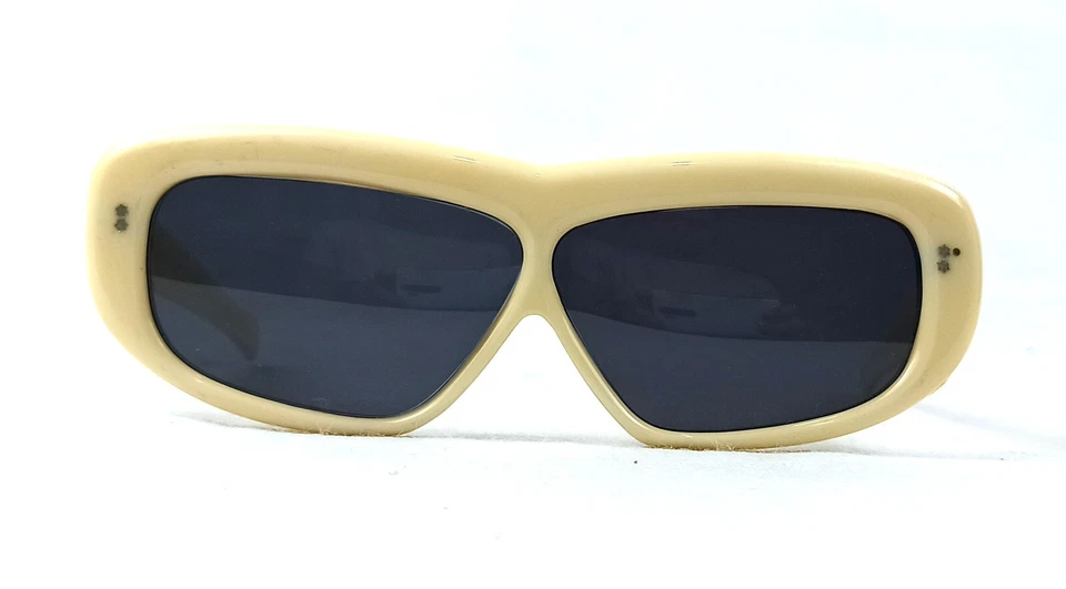 НОВЫЕ ИЗ СТАРЫХ ЗАПАСОВ 50-е ПРАЗДНИЧНЫЕ СОЛНЦЕЗАЩИТНЫЕ ОЧКИ ВИНТАЖНАЯ КОШАЧЬЯ ОПРАВА ТРЕУГОЛЬНЫЕ ЛИНЗЫ 1950-Е СДЕЛАНО ВО ФРАНЦИИ - Изображение 4 из 4