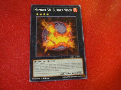 YuGiOh trading card game 1st edition Number 58 burner Visor Pyro XY  effect 1996