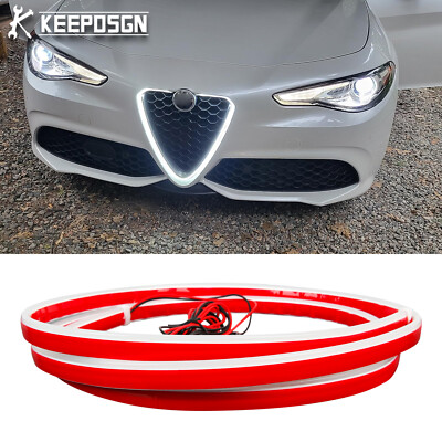 Car LED Hood Light Strip Scan Dynamic DRL Start Up Light For Alfa Romeo Giulia