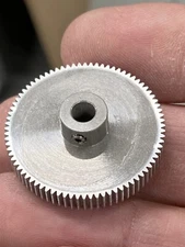 ONE NEW PIC DESIGN ALUMINUM PRECISION SPUR GEAR 64 PITCH 80 TEETH 3/16” BORE