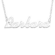 Collar con Nombre "Barbara" Colgante Plata de Ley Cadena Rolo - Personalizado Personalizado