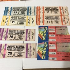 BeatleFest 9,13,14,16 Official Annual Beatles Fans Convention Lot Of 8 Tickets BeatleFest 9,13,14,16 Official Annual Beatles Fans Convention Lot Of 8 Tickets
