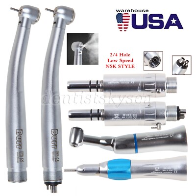 NSK Style Dental E-generator LED High Speed/Low Speed Handpiece Kit 2Hole/4Hole