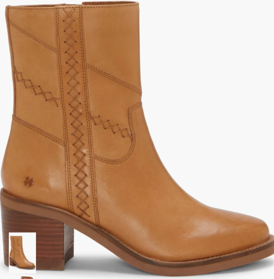 New $209 Lucky Brand Women's 8 Tan Zacapa leather Cowboy Boots riding western - Image 2 of 4