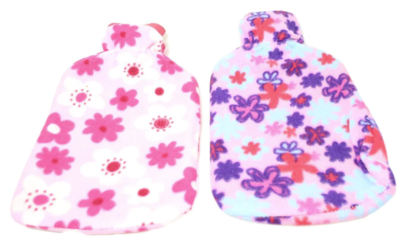 Large Hot Water Bottle - Natural Rubber Warmer - 2L liter Winter Warmer Floral