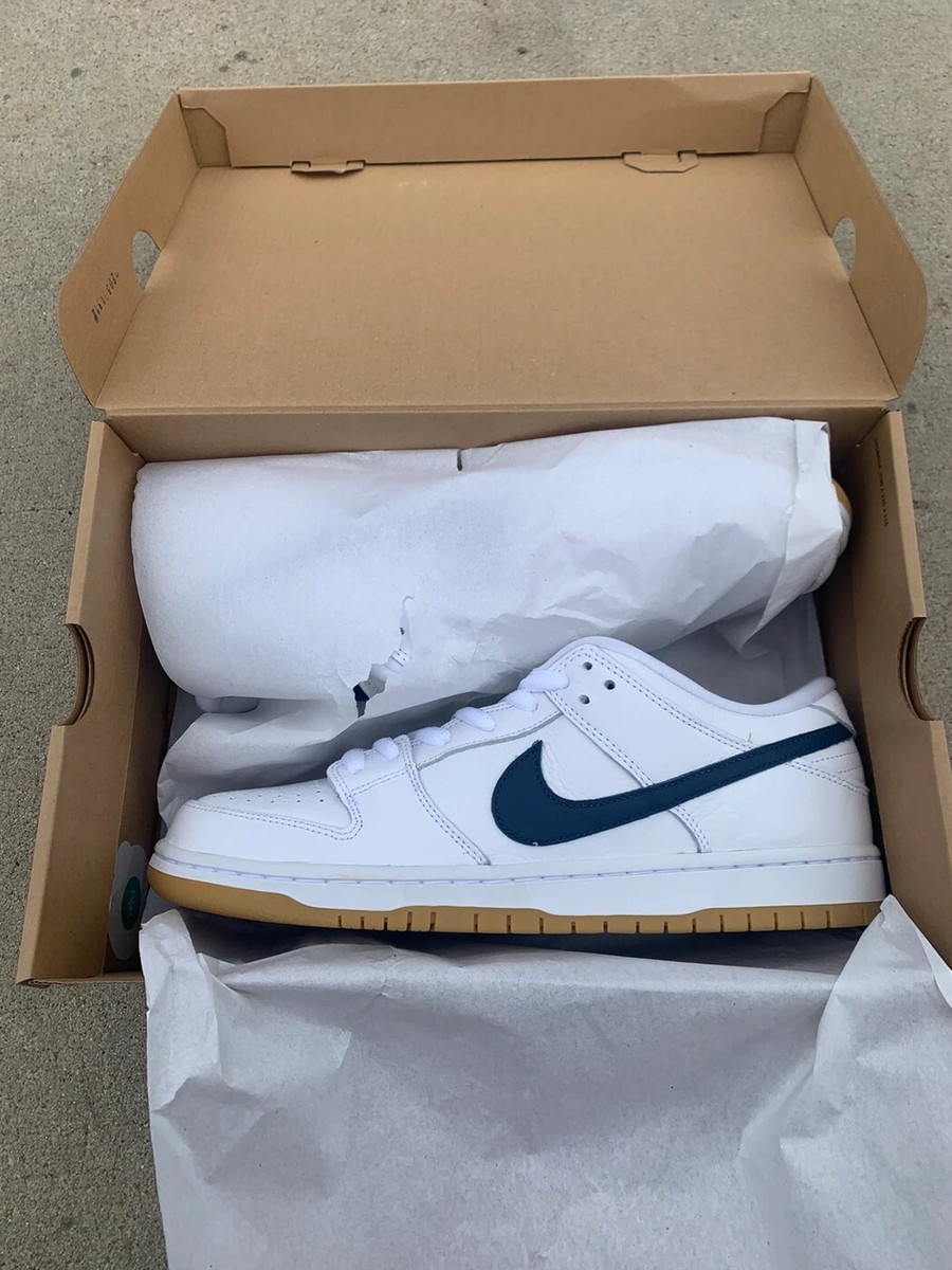 Nike Dunk Low SB Orange Label White Navy - Size 11.5 | eBay