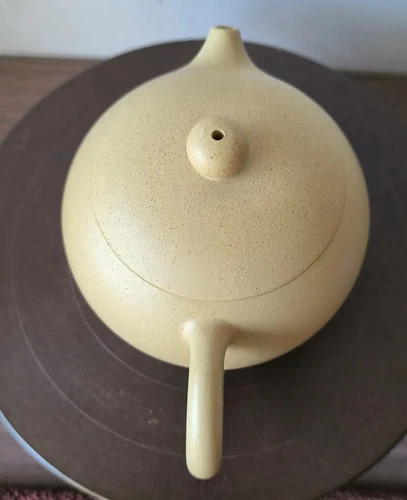 220ml Xishi Pot Real Yixing Zisha Green Clay Marked Tea Pot Handmade On Sales - Picture 10 of 17