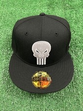 New Era x Marvel The Punisher Skull Logo 59Fifty Sz 7 1/2 NOS