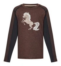 Kerrits Kids Free Frolic Base Layer Top - Leather