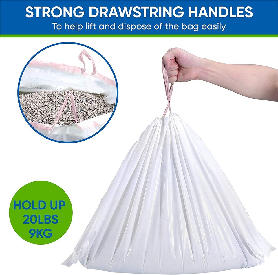 Cat Litter Tray Liners Extra Large With Drawstrings Biodegradable Leak