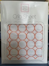 Swaddle Designs Fitted Crib Sheet Orange Mod Circles 100 Cotton 52x28x8 in