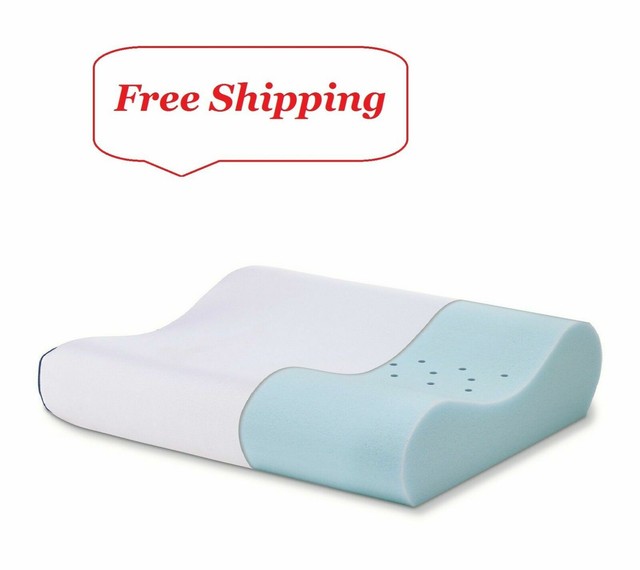 Serta Gel Memory Foam Contour Pillow Model Gpil99318cpwht For Sale Online Ebay