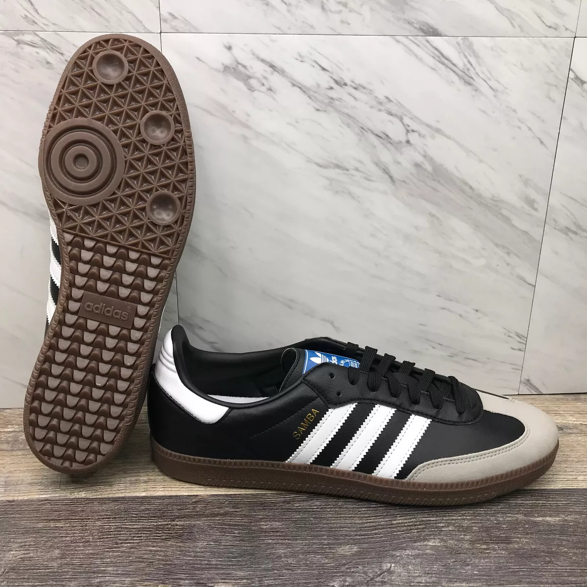 Adidas Samba OG Black / White / Gum Vegan Shoes H01878 Men's Size 11