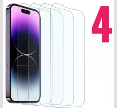 4x Panzerfolie für Iphone 11 12 13 14 15 16Mini Pro /max/ Plus Echt Glas Schutz